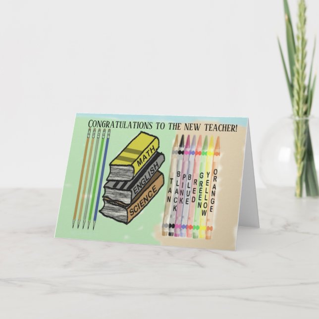 Congratulations to the new teacher card (Front)