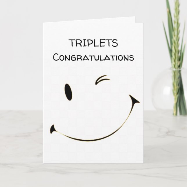 ***CONGRATULATIONS** ***TRIPLETS*** CARD (Front)