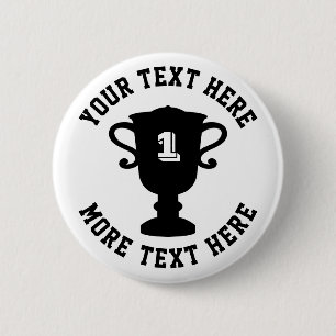 Congratulations trophy cup 1st place prize 2 inch round button