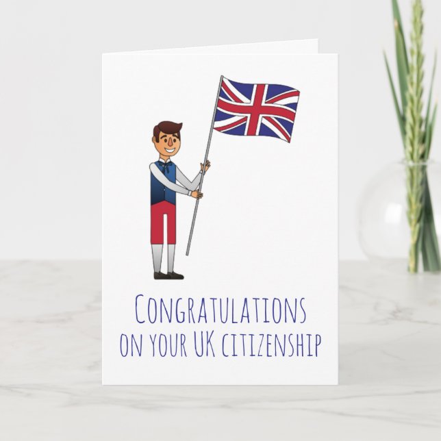 Congratulations UK Citizenship Britain Flag Card (Front)