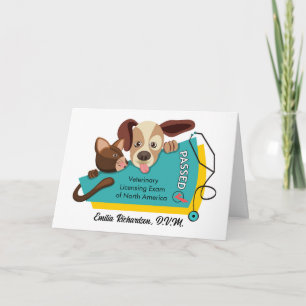 Congratulations Veterinary Licensing Exam Passed Card