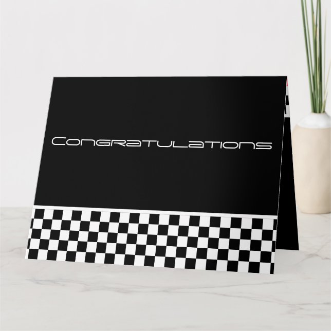 Congratulations Victory Lane Suits You Card (Front)