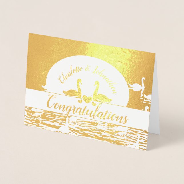 Congratulations wedding/ anniversary/ engagement foil card (Front)