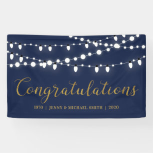 Congratulations Wedding Anniversary Party Banner