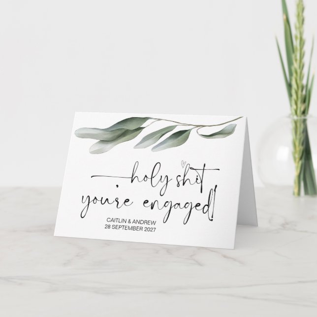 Congratulations Wedding Engagement Bride and Groom Card (Front)