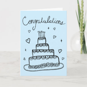 Congratulations Wedding Engagement Sketch Doodle Card