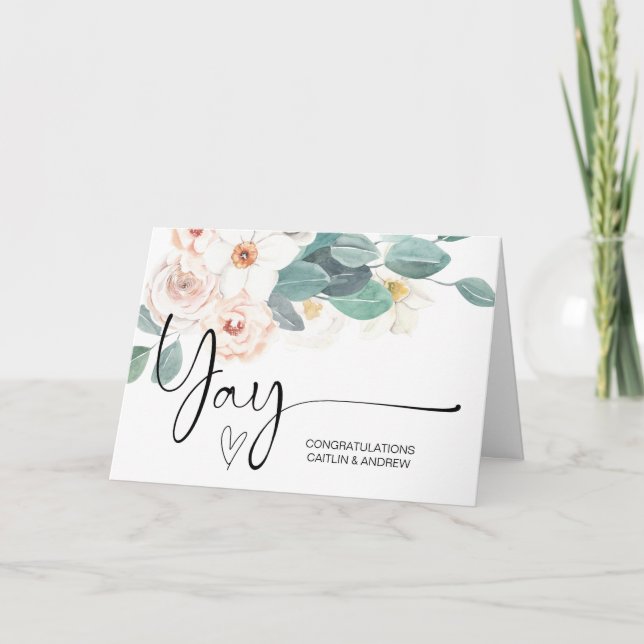 Congratulations Wedding Engagement Yay New Baby Card (Front)