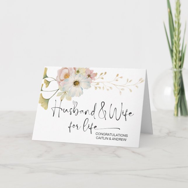 Congratulations Wedding Newly Weds Bride and Groom Card (Front)