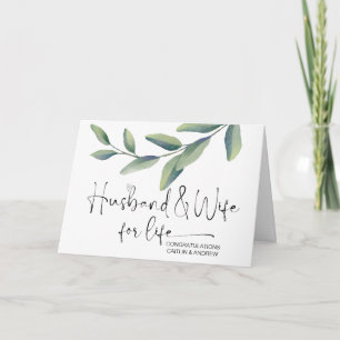 Congratulations Wedding Newly Weds Bride and Groom Card