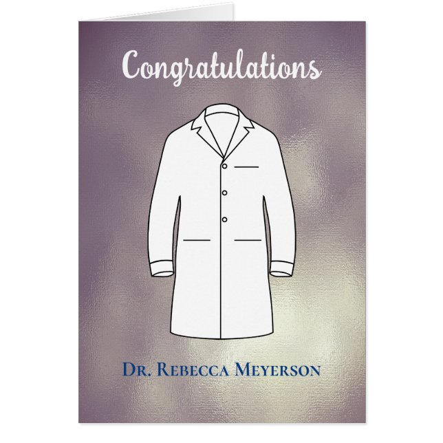 Congratulations White Coat Medical Doctor (Front)