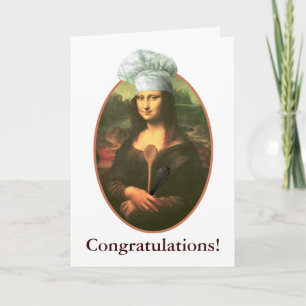 Congratulations with Mona Lisa Chef Card