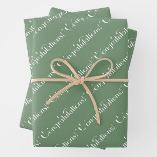 Congratulations wrapping paper sheet