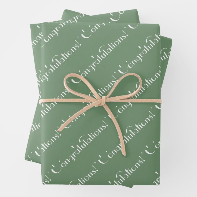 Congratulations  wrapping paper sheet (In situ)