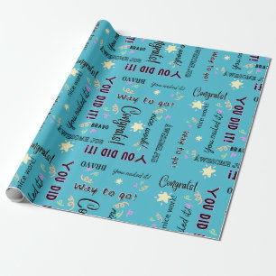 Congratulations/ You Did It! celebrating gift wrap