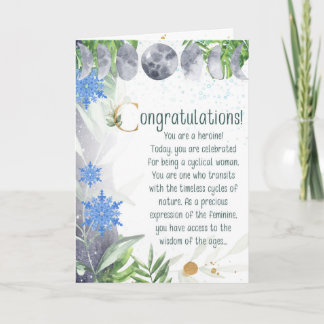 Congratulations! You have a period Card