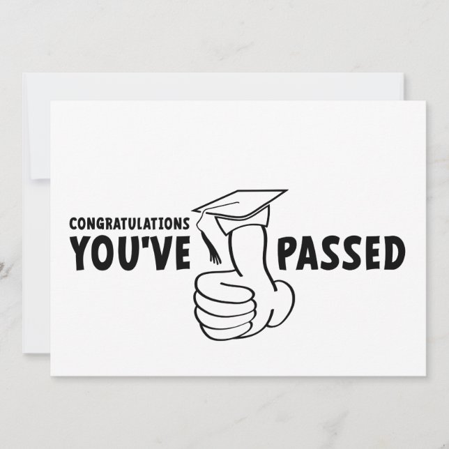 Congratulations, you passed, diploma (Front)