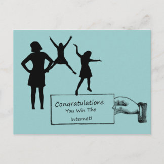 Congratulations You Win The Internet Postcard