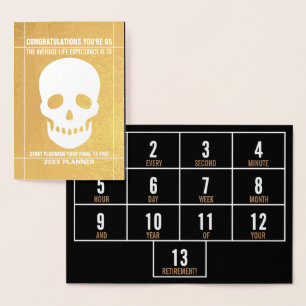 Congratulations You're 65 Foil Card