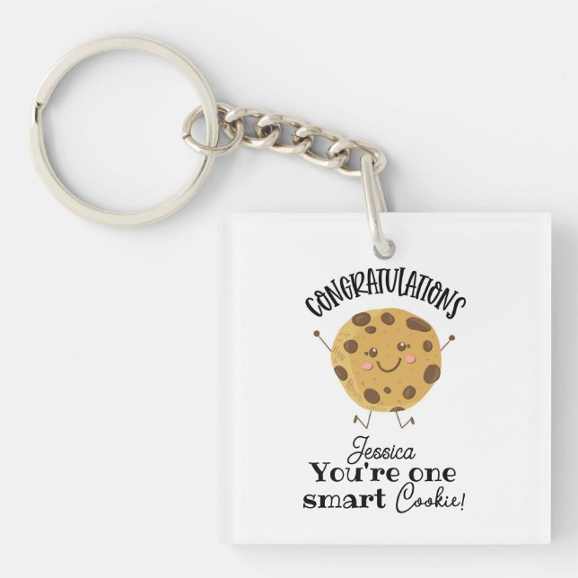 congratulations you're one smart cookie    keychain (Front)