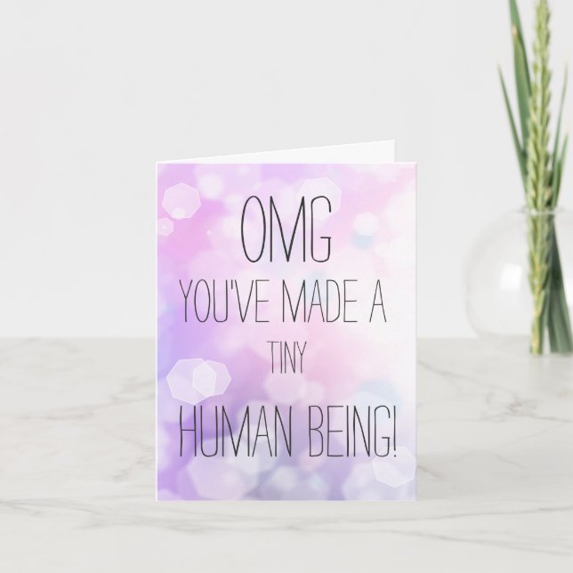Congratulations - You've made a tiny human Purple Card (Front)