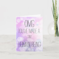 Congratulations - You've made a tiny human Purple