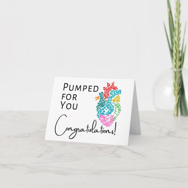 Congratulatory tSNE Plot Heart Note Card (Front)