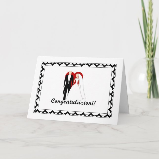 Congratulazioni - Congratualtions Italian Card (Front)