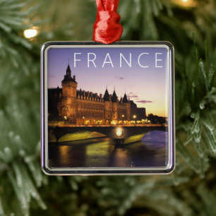 Congress at the River Seine Paris, France Metal Ornament
