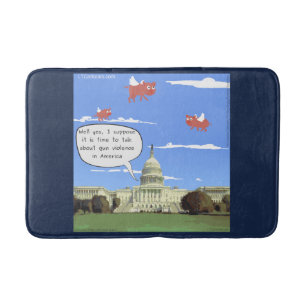 Congress & Gun Talk When Pigs Fly Bath Mat
