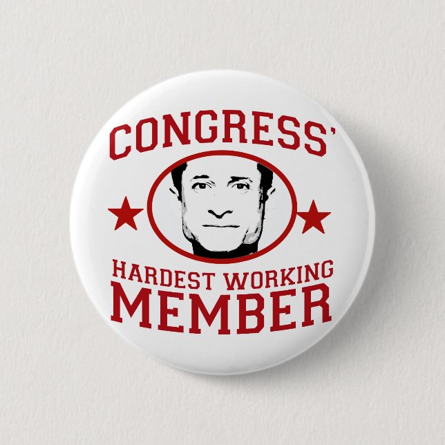 Congress' Hardest Working Member 2 Inch Round Button (Front)