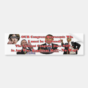 Congress Out of Control Bumper Sticker