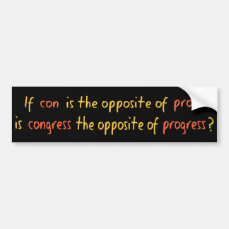 Congress quote bumper sticker