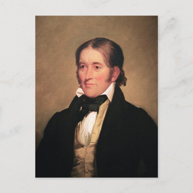 Congressman Davy Crockett by Chester Harding Postcard (Front)