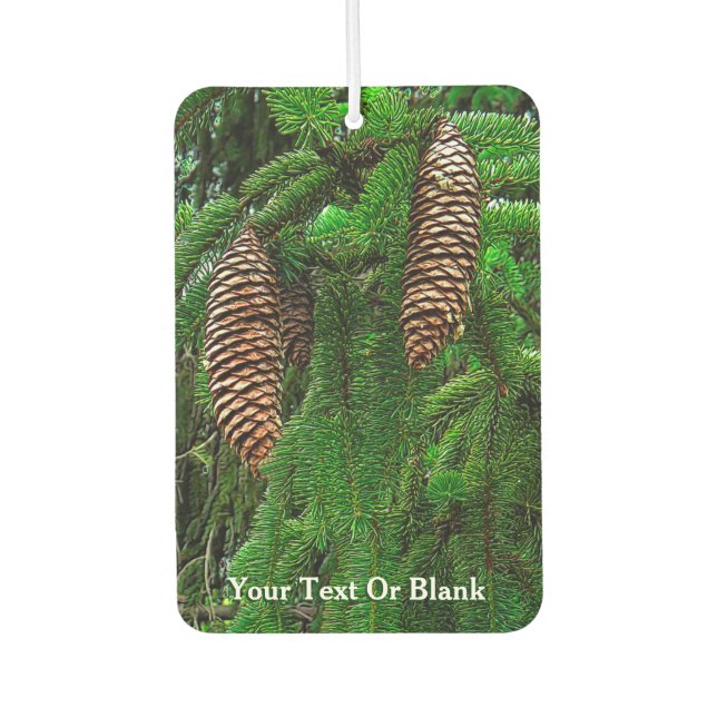 Conifer Cones And Needles Car Air Freshener (Front)