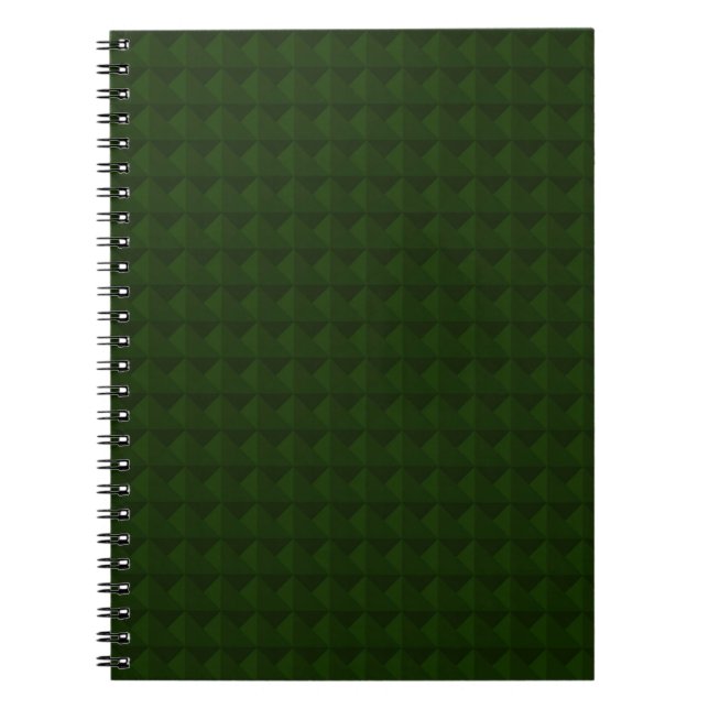 Coniferous green, solid, geometric . notebook (Front)