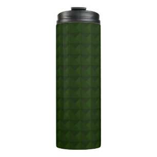 Coniferous green, solid, geometric . thermal tumbler