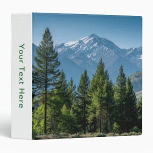 Coniferous Trees with Mountain Background Binder