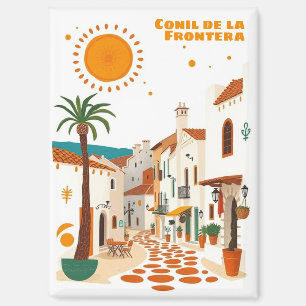 Conil de la Frontera Spain white town vacation  Magnet