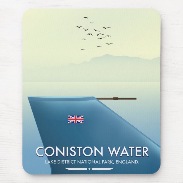 Coniston Water, lake district, England Mouse Pad (Front)