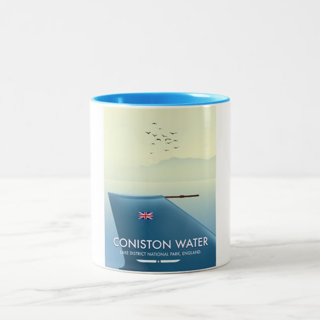 Coniston Water, lake district, England Two-Tone Coffee Mug (Center)