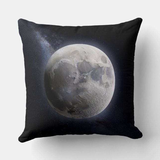 Conjin with the Moon Throw Pillow (Back)