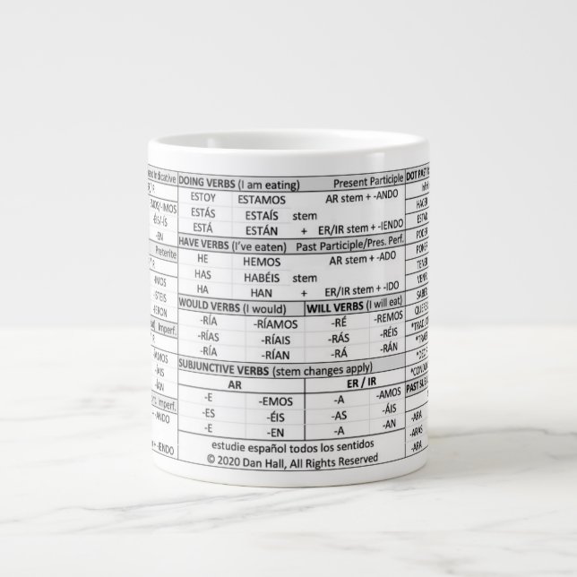 Conjugation espagnole principale - 20 Ounce Mug (Devant)