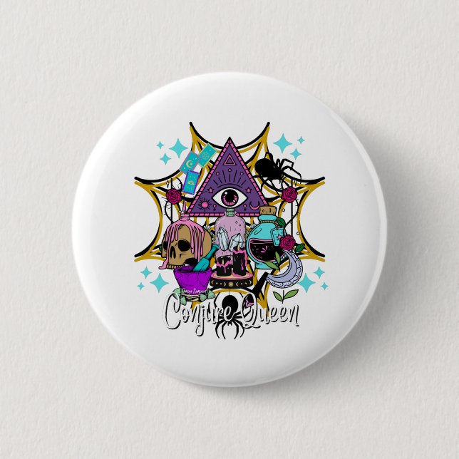 Conjure Queen 2 Inch Round Button (Front)