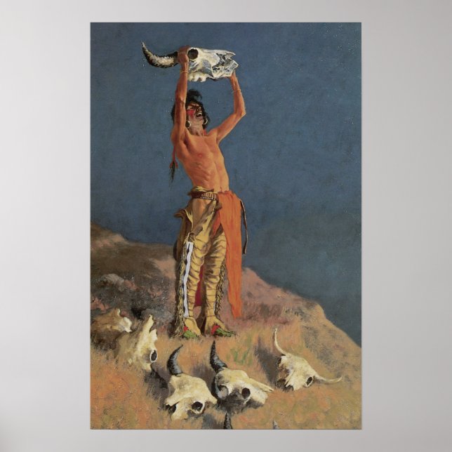 Conjuring Back the Buffalo by Frederic Remington Poster (Front)