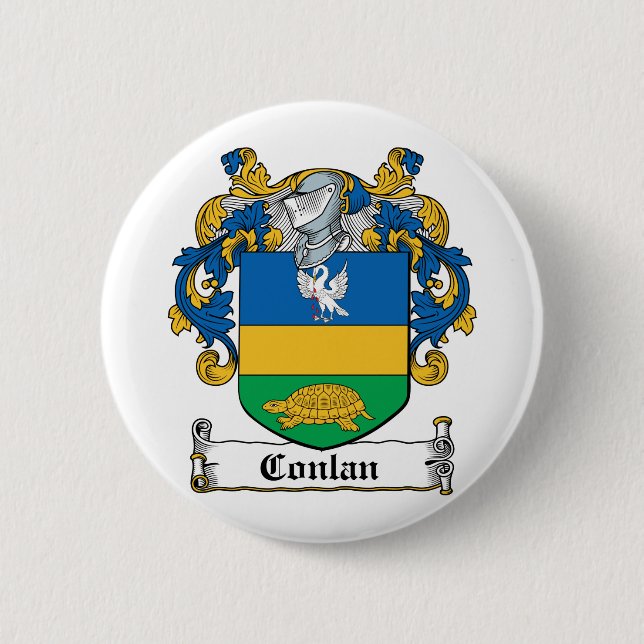 Conlan Family Crest 2 Inch Round Button (Front)