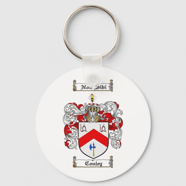 CONLEY FAMILY CREST -  CONLEY COAT OF ARMS KEYCHAIN (Front)