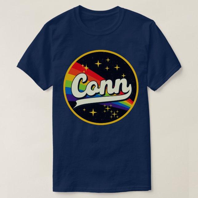 Conn Rainbow In Space Vintage Style T-Shirt (Design Front)