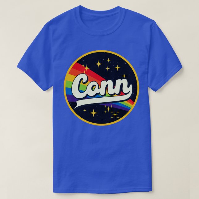 Conn Rainbow In Space Vintage Style T-Shirt (Design Front)