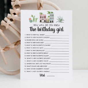 Connaissez-vous bien la carte de jeu fille anniver