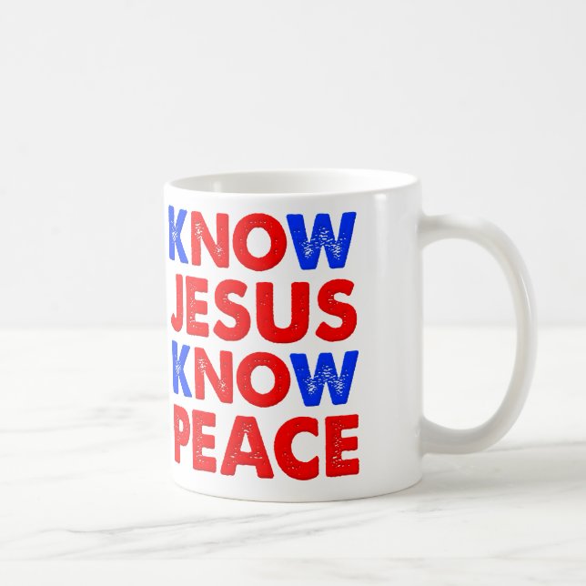 Connaître Jésus connaître la paix Christian Mug (Droite)